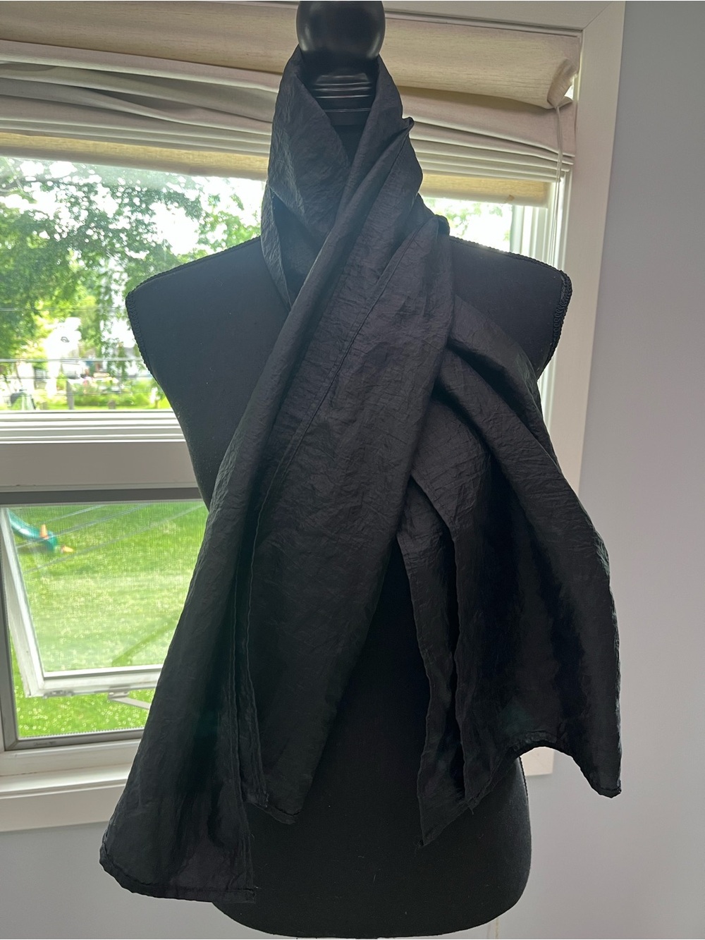 Classic Black Lightweight Scarf